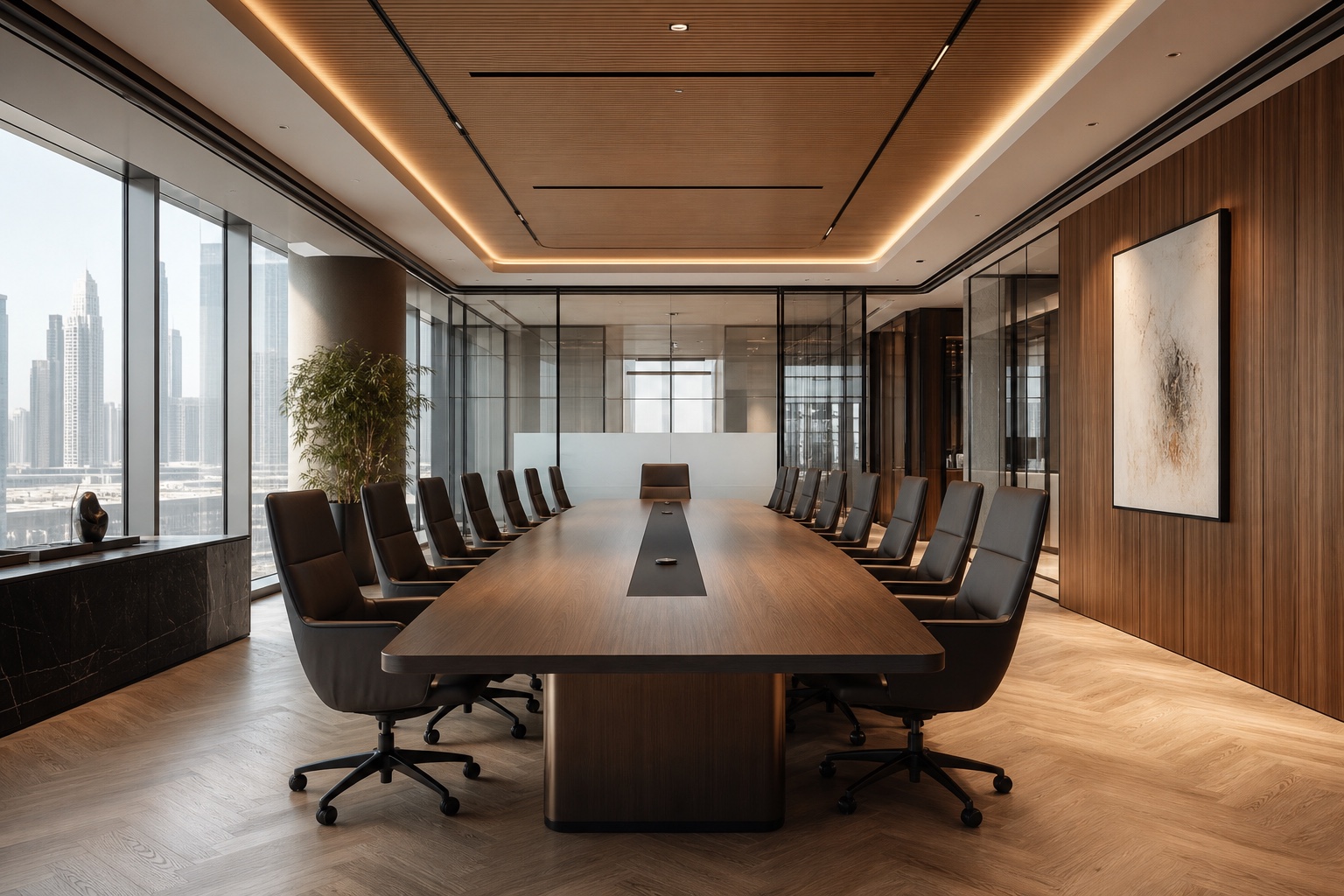 Refined office fit-out environment in the UAE